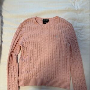 Ralph Lauren Soft Pink Cable Knit Pullover
